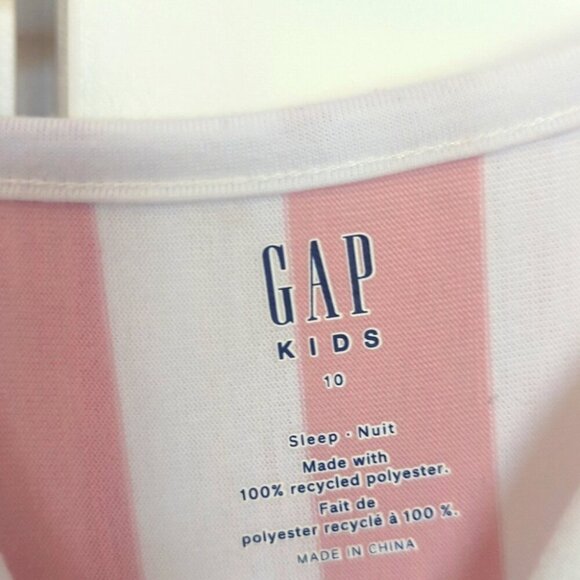Bundle Of 2 Candy Cane GAP Kids Pink and White Striped Matching Dress Size 8&10 - Picture 5 of 7